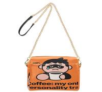 Small Crossbody Bag Women Vegan Leather Coffee The Trait Purses Cross Body Bag Waterproof Shoulder Handbag For Travel