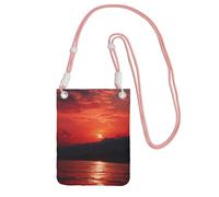 Small Crossbody Bags for Women Cell Phone Bag Mini Sling Bag Fiery red sunset Phone Purses Cellphone Wallet