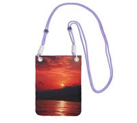 Small Crossbody Bags for Women Cell Phone Bag Mini Sling Bag Fiery red sunset Phone Purses Cellphone Wallet