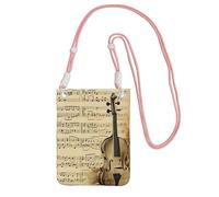 Small Crossbody Bags for Women Cell Phone Bag Mini Sling Bag Music Notes on Old Paper Phone Purses Cellphone Wallet