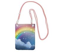 Small Crossbody Bags for Women Cell Phone Bag Mini Sling Bag Star in Rainbow Sky Phone Purses Cellphone Wallet