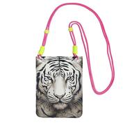 Small Crossbody Bags for Women Cell Phone Bag Mini Sling Bag White tiger head pattern Phone Purses Cellphone Wallet