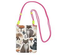 Small Crossbody Bags for Women Cell Phone Bag Mini Sling Bag Woodland Raccoon Animals Phone Purses Cellphone Wallet