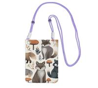 Small Crossbody Bags for Women Cell Phone Bag Mini Sling Bag Woodland Raccoon Animals Phone Purses Cellphone Wallet