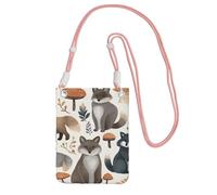Small Crossbody Bags for Women Cell Phone Bag Mini Sling Bag Woodland Raccoon Animals Phone Purses Cellphone Wallet