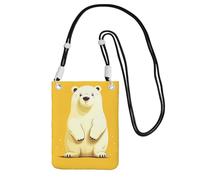 Small Crossbody Bags for Women Cell Phone Bag Wallet Purses Cute Cartoon Polar Bear Shoulder Bag Mini Cellphone Purse