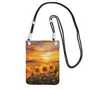 Small Crossbody Bags for Women Cell Phone Purse Mini Cellphone Wallet Beautiful Sunflower Field Sunset Cell Phone Bag