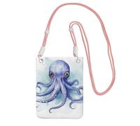 Small Crossbody Bags for Women Cell Phone Purse Mini Cellphone Wallet Blue little octopus Cell Phone Bag