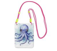 Small Crossbody Bags for Women Cell Phone Purse Mini Cellphone Wallet Blue little octopus Cell Phone Bag