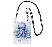 Small Crossbody Bags for Women Cell Phone Purse Mini Cellphone Wallet Blue little octopus Cell Phone Bag