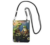 Small Crossbody Bags for Women Cell Phone Purse Mini Cellphone Wallet Many Frogs Sing on The Branches Cell Phone Bag