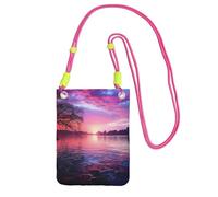 Small Crossbody Bags for Women Cell Phone Purse Mini Cellphone Wallet Purple Sunset on Water Cell Phone Bag