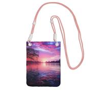 Small Crossbody Bags for Women Cell Phone Purse Mini Cellphone Wallet Purple Sunset on Water Cell Phone Bag