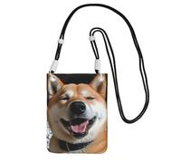 Small Crossbody Bags for Women Cell Phone Purse Mini Cellphone Wallet Shiba Inu Smile Tongue Out Cell Phone Bag
