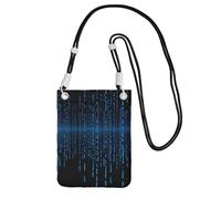 Small Crossbody Bags for Women Cell Phone Purse Mini Cellphone Wallet The Blue Binary Matrix Cell Phone Bag