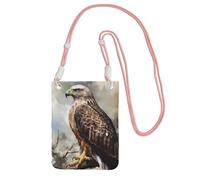 Small Crossbody Bags for Women Cell Phone Purse Mini Cellphone Wallet Watercolor of Hawk Sitting in The Tree Cell Phone Bag