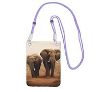 Small Crossbody Bags for Women Cell Phone Purse Mini Cellphone Wallet Wild Animals Elephants Cell Phone Bag