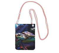 Small Crossbody Bags for Women Cell Phone Purse Waterproof Phone Bag A colorful tropical sea turtle Wallet Purses Fanny Pack