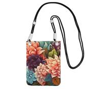 Small Crossbody Bags for Women Cell Phone Purse Waterproof Phone Bag Flowers as background Wallet Purses Fanny Pack