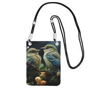 Small Crossbody Bags for Women Cell Phone Purse Waterproof Phone Bag Green Birds Wallet Purses Fanny Pack