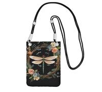 Small Crossbody Bags for Women Cell Phone Purse Waterproof Phone Bag Image of dragonfly in wreath Wallet Purses Fanny Pack