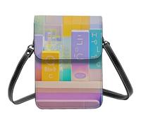 Small Crossbody Bags For Women Girl, Bright Pastel Colors Cell Phone Purse Pu Leather Wallet Bag With Shoulder Strap