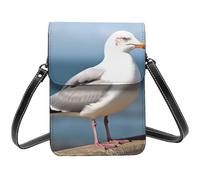 Small Crossbody Bags For Women Girl, Cute Seagull Cell Phone Purse Pu Leather Wallet Bag With Shoulder Strap