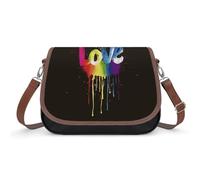 Small Crossbody Bags for Women Love Is Love Leather Shoulder Bag with Adjustable Strap Clutch Tote Handbags Stylish Hobo Purse