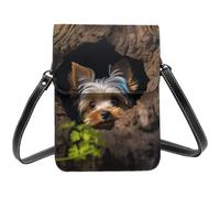 Small Crossbody Bags for Women Mini Phone Purse Leather Cell Phone Wallet | Women'S Shoulder Handbags A Little Yorkshire Terrier Crossbody Phone Bags With Adjustable Strap
