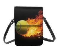 Small Crossbody Bags for Women Mini Phone Purse Leather Cell Phone Wallet | Women'S Shoulder Handbags Burning Tennis Pictures Crossbody Phone Bags With Adjustable Strap