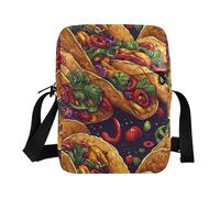 Small Crossbody bags for Women Travel Shoulder Bag with Adjustable Strap Travel Work Tacos Wasteland Punk Style