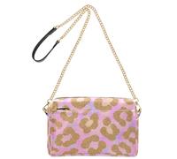 Small Crossbody Bags For Women Vegan Leather Women's Purse Zip Shoulder Handbags For Women Modern Art Leopard Print - Digital Art