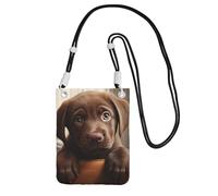 Small Crossbody Cell Phone Purse for Women Mini Fashion Phone Sling Bag a cute Labrador Dog Print, Black, One Size