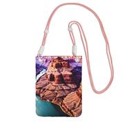 Small Crossbody Cell Phone Purse for Women Mini Fashion Phone Sling Bag Beauty Grand Canyon Print, Pink, One Size