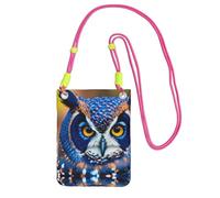 Small Crossbody Cell Phone Purse for Women Mini Fashion Phone Sling Bag Blue Owl Print, Fuchusia, One Size