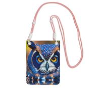 Small Crossbody Cell Phone Purse for Women Mini Fashion Phone Sling Bag Blue Owl Print, Pink, One Size