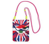 Small Crossbody Cell Phone Purse for Women Mini Fashion Phone Sling Bag Costa Rica Flag Print, Fuchusia, One Size