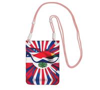 Small Crossbody Cell Phone Purse for Women Mini Fashion Phone Sling Bag Costa Rica Flag Print, Pink, One Size
