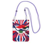 Small Crossbody Cell Phone Purse for Women Mini Fashion Phone Sling Bag Costa Rica Flag Print, Purple, One Size