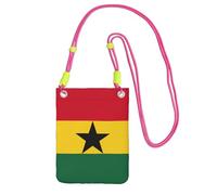 Small Crossbody Cell Phone Purse for Women Mini Fashion Phone Sling Bag Flag of Ghana Print, Fuchusia, One Size