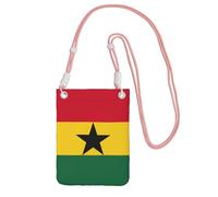 Small Crossbody Cell Phone Purse for Women Mini Fashion Phone Sling Bag Flag of Ghana Print, Pink, One Size