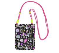 Small Crossbody Phone Bag for Women Men, Magic Witch Witchcraft Bohemian Drawing Sling Crossbody Pouch, Water Resistant Shoulder Bag for Workout Travel Sports Gym Commute, Mobile Phone Bags, red Strap