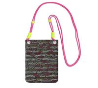 Small Crossbody Phone Bag for Women Men, Programmer Programming Code Sling Crossbody Pouch, Water Resistant Shoulder Bag for Workout Travel Sports Gym Commute, Mobile Phone Bags, Adjustable red Strap