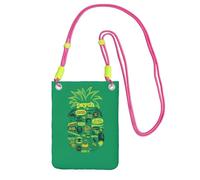 Small Crossbody Phone Bag for Women Men, Psych Pineapple Quote Sling Crossbody Pouch, Water Resistant Shoulder Bag for Workout Travel Sports Gym Commute, Mobile Phone Bags, Adjustable red Strap