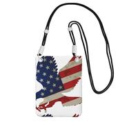 Small Crossbody Purse Carry A Mobile Phone Bag Diagonally American Eagle And Flag Mini Shoulder Purse Wallet Smart Phone Wallet