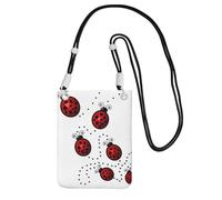 Small Crossbody Purse Carry A Mobile Phone Bag Diagonally Art Ladybug Tracks Mini Shoulder Purse Wallet Smart Phone Wallet