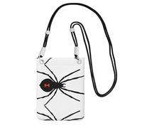Small Crossbody Purse Carry A Mobile Phone Bag Diagonally Black Spider Mini Shoulder Purse Wallet Smart Phone Wallet