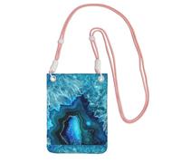 Small Crossbody Purse Carry A Mobile Phone Bag Diagonally Bright Aqua Blue Mini Shoulder Purse Wallet Smart Phone Wallet, Pink, One Size