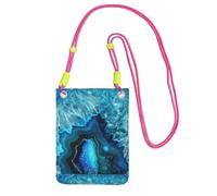 Small Crossbody Purse Carry A Mobile Phone Bag Diagonally Bright Aqua Blue Mini Shoulder Purse Wallet Smart Phone Wallet, Fuchusia, One Size