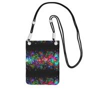Small Crossbody Purse Carry A Mobile Phone Bag Diagonally Bright Beautiful Colorful Art Mini Shoulder Purse Wallet Smart Phone Wallet